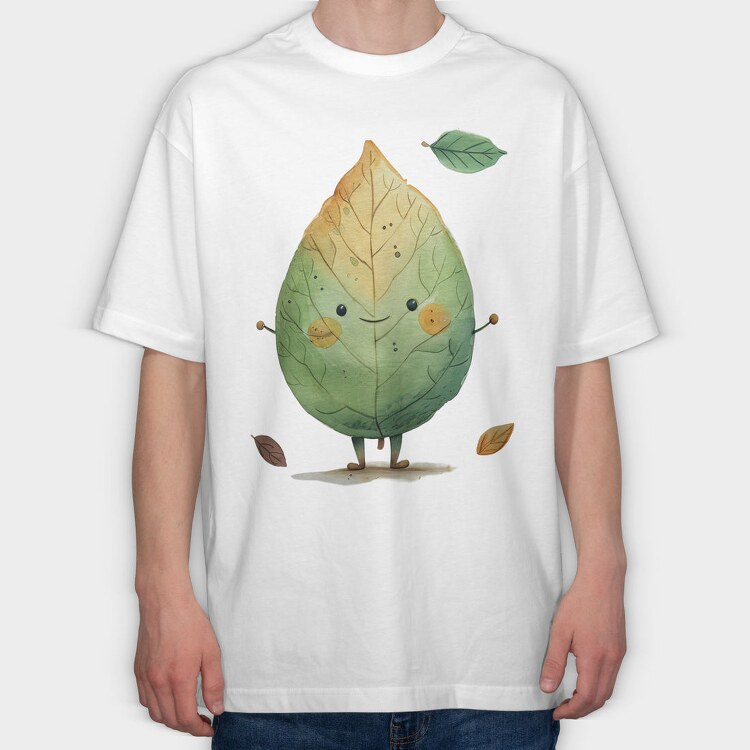 Whimsical Leaf Fall, Tricou Oversize Barbati (Unisex)