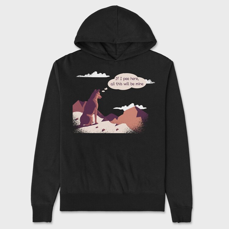 If I Pee Here Dog, Hanorac Oversize Barbati (Unisex)