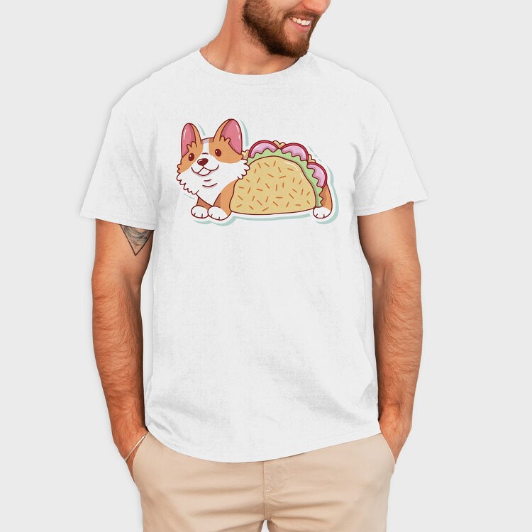 Corgi Taco Feast, Tricou Barbati (Unisex)