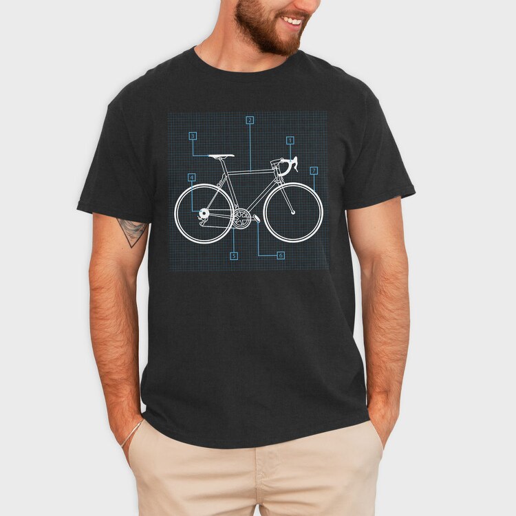 Bicycle Transport Instructions Bike, Tricou Barbati (Unisex)