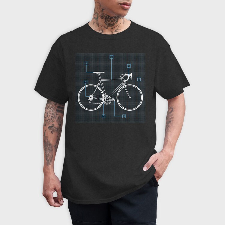 Bicycle Transport Instructions Bike, Tricou Barbati (Unisex)
