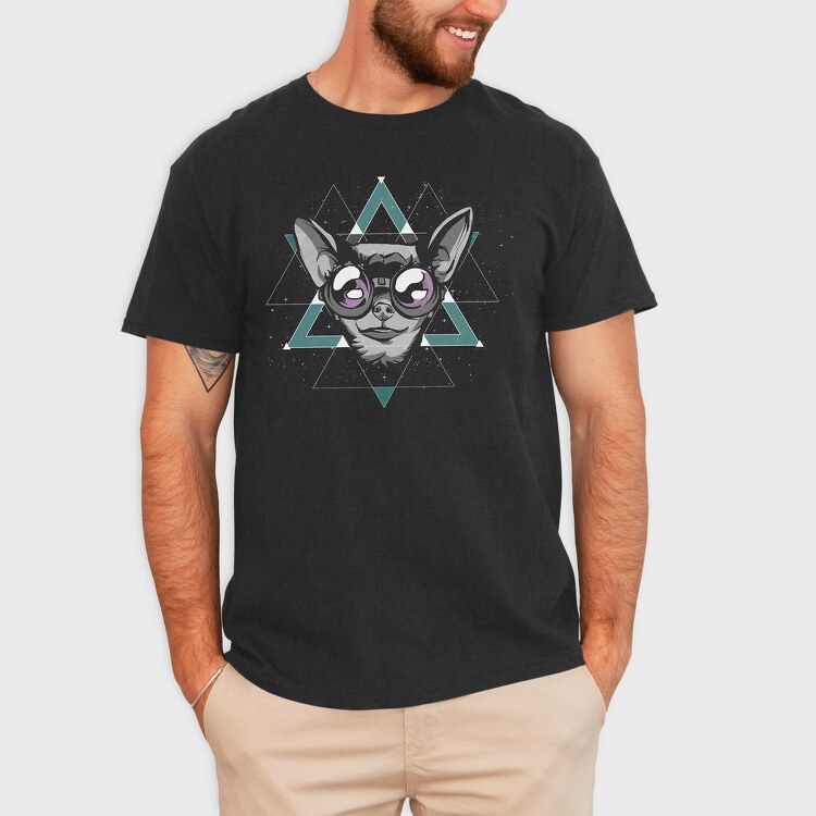 Space Chihuahua Geometry, Tricou Barbati (Unisex)