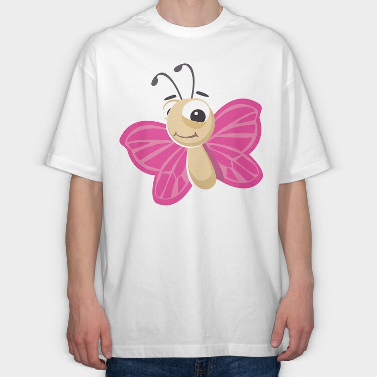 Butterfly Smile, Tricou Oversize Barbati (Unisex)