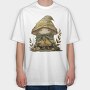 Whimsical Fantasy Gnome, Tricou Oversize Barbati (Unisex)