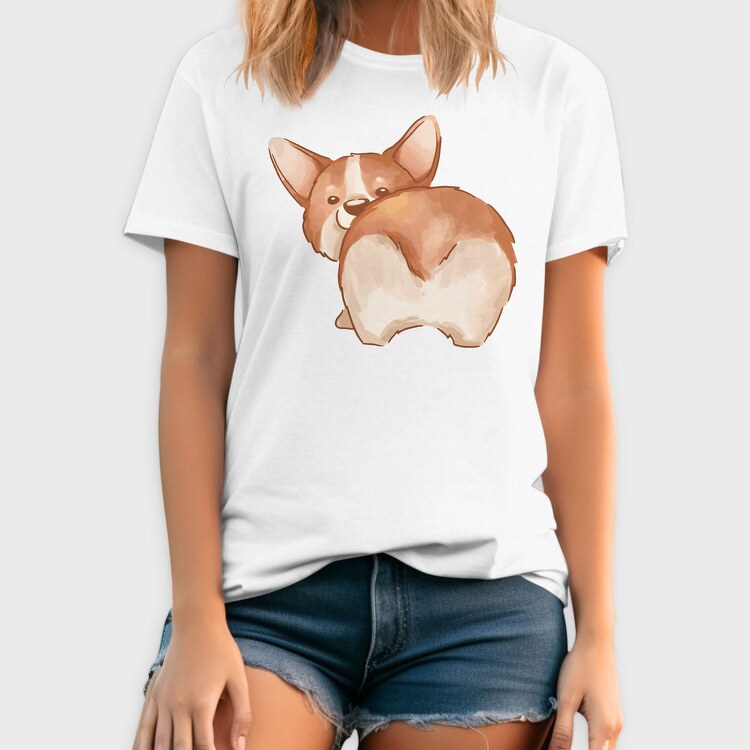 Corgi Tail Wag, Tricou Barbati (Unisex)