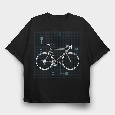 Bicycle Transport Instructions Bike, Tricou Oversize Barbati (Unisex)