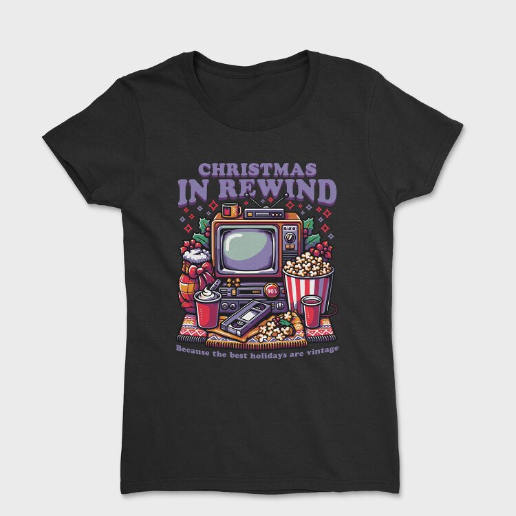 Christmas In Rewind Trend, Tricou Femei