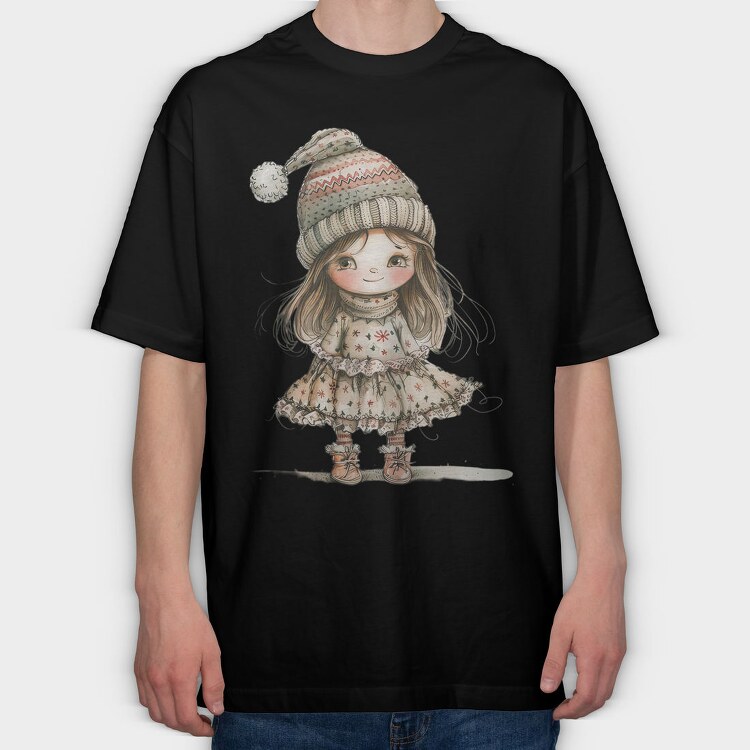 Whimsical Snow Queen, Tricou Oversize Barbati (Unisex)