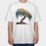 Willow Tree Mist, Tricou Oversize Barbati (Unisex)