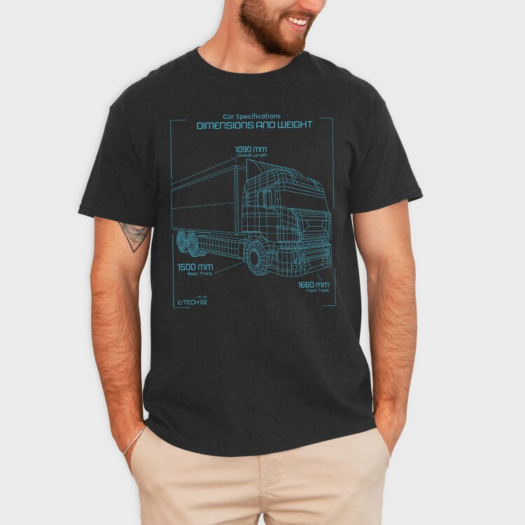 Big Truck Transportation, Tricou Barbati (Unisex)