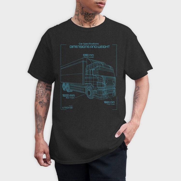 Big Truck Transportation, Tricou Barbati (Unisex)