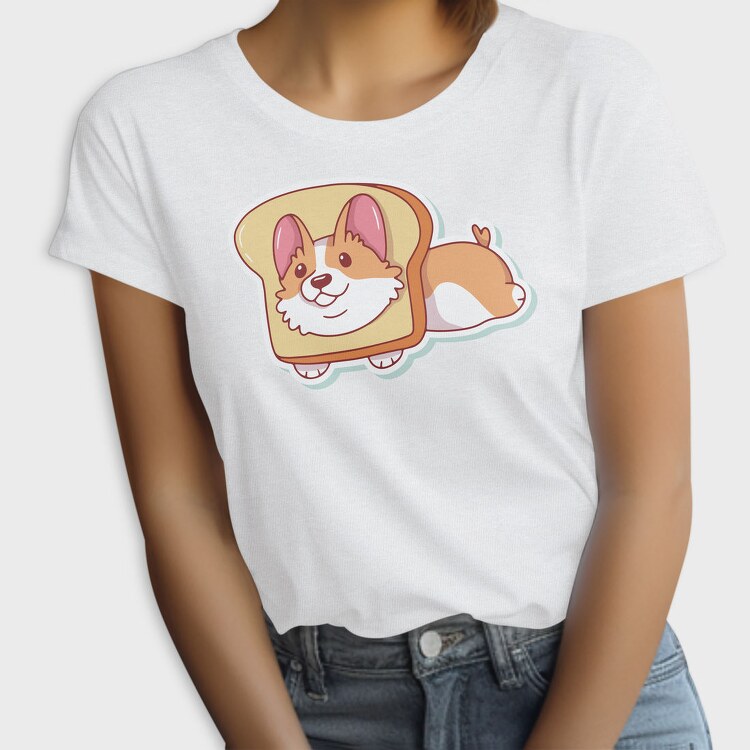 Corgi Toast Slice, Tricou Femei