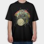 Zombie Cat Drummer, Tricou Oversize Barbati (Unisex)