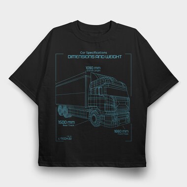 Big Truck Transportation, Tricou Oversize Barbati (Unisex)
