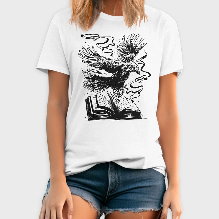 Raven On A Book, Tricou Barbati (Unisex)