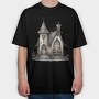 Whimsy Gothic Castle, Tricou Oversize Barbati (Unisex)