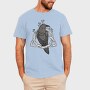 Raven On Nordic Symbol, Tricou Barbati (Unisex)