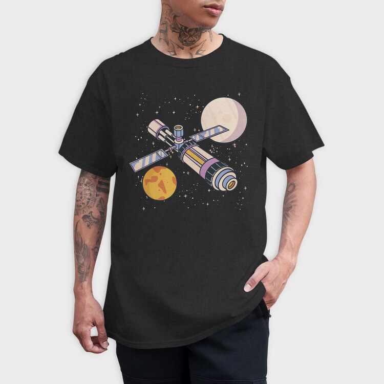 Spacecraft And Planets, Tricou Barbati (Unisex)
