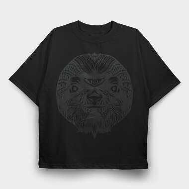 Sloth Mandala, Tricou Oversize Barbati (Unisex)