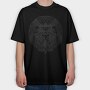 Sloth Mandala, Tricou Oversize Barbati (Unisex)