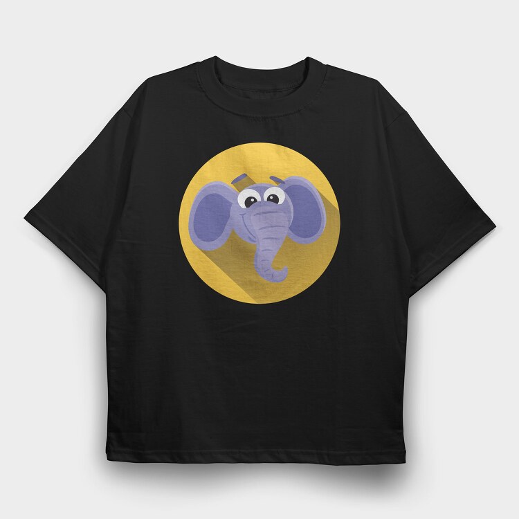 Elephant Icon Art, Tricou Oversize Barbati (Unisex)