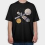 Spacecraft And Planets, Tricou Oversize Barbati (Unisex)