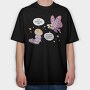 Motivational Caterpillar And Butterfly, Tricou Oversize Barbati (Unisex)