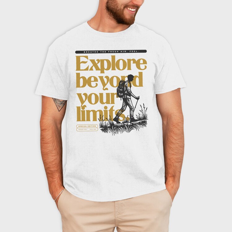 Hiking Exploration Quote, Tricou Barbati (Unisex)