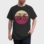 Bike Silhouette Retro Sunset, Tricou Barbati (Unisex)