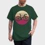 Bike Silhouette Retro Sunset, Tricou Barbati (Unisex)