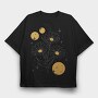 Sparkling Flowers And Circles Vintage, Tricou Oversize Barbati (Unisex)