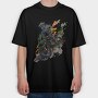 Motocross Watercolor, Tricou Oversize Barbati (Unisex)