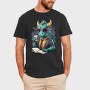 Reader Dragon Drinking Coffee Book, Tricou Barbati (Unisex)