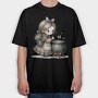 Whimsical Gothic Cauldron, Tricou Oversize Barbati (Unisex)