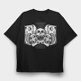 Speakers And Skulls Hand Drawn, Tricou Oversize Barbati (Unisex)