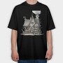 Whimsical Gothic House, Tricou Oversize Barbati (Unisex)