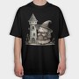 Whimsical Halloween Castle, Tricou Oversize Barbati (Unisex)