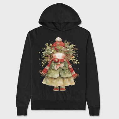 Winter Cherry Blooms, Hanorac Oversize Barbati (Unisex)