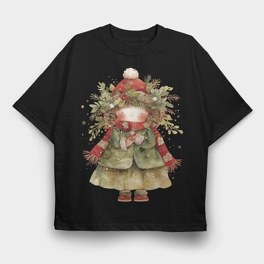 Winter Cherry Blooms, Tricou Oversize Barbati (Unisex)