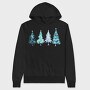 Winter Christmas Trees, Hanorac Oversize Barbati (Unisex)