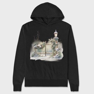 Winter Garden Gate, Hanorac Oversize Barbati (Unisex)