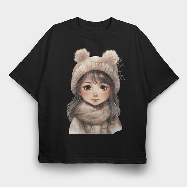 Winter Hat Ear Flaps, Tricou Oversize Barbati (Unisex)