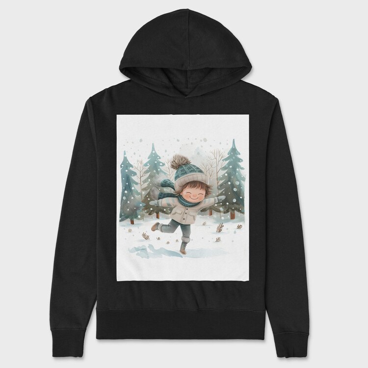 Winter Journey Snow, Hanorac Oversize Barbati (Unisex)