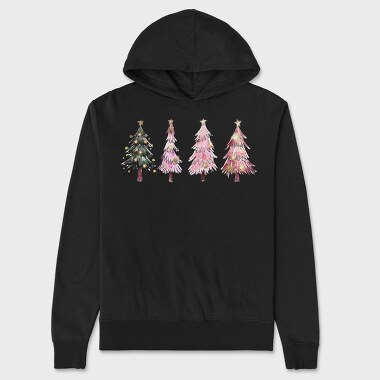Winter Magic Trees, Hanorac Oversize Barbati (Unisex)