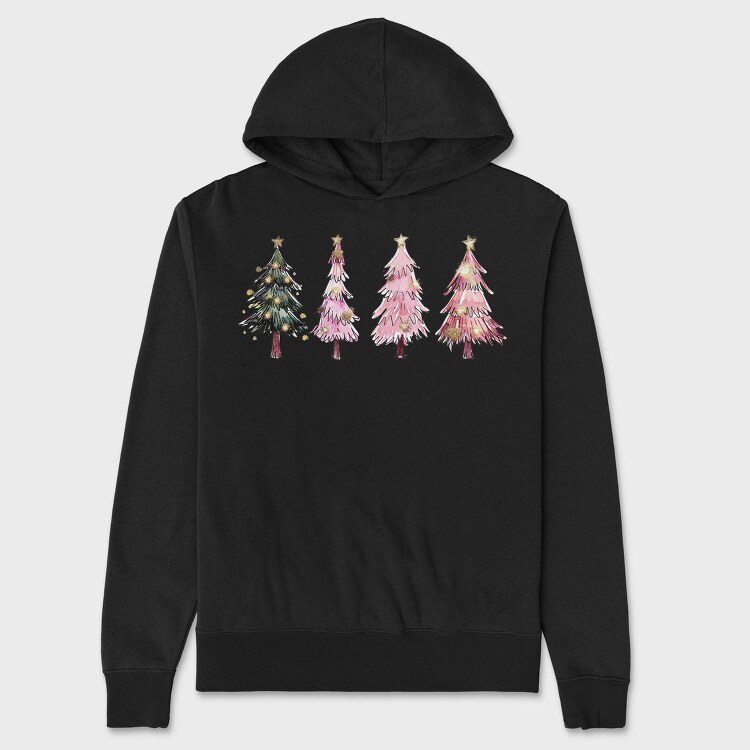 Winter Magic Trees, Hanorac Oversize Barbati (Unisex)