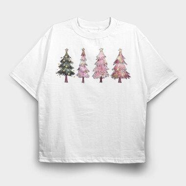 Winter Magic Trees, Tricou Oversize Barbati (Unisex)