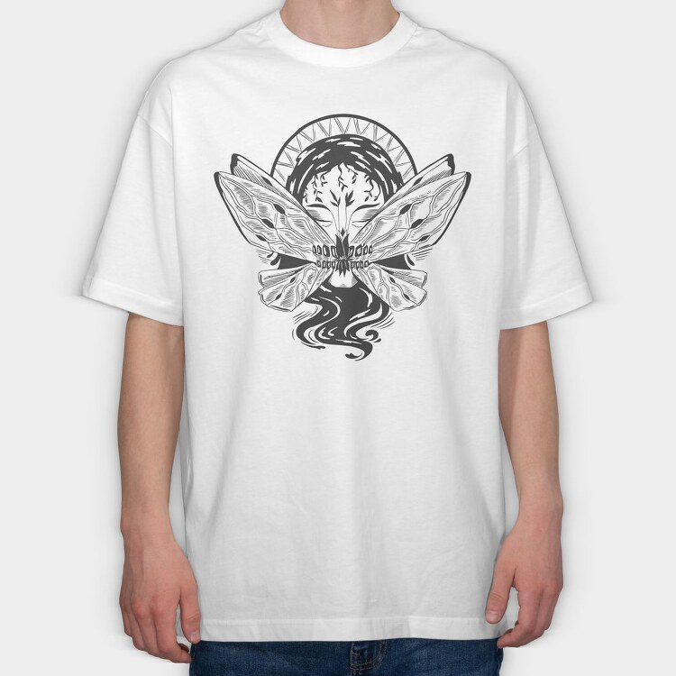 Butterfly Mouth Dark Nouveau Si, Tricou Oversize Barbati (Unisex)