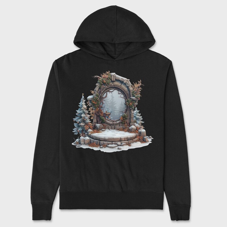 Winter Miracle Garden, Hanorac Oversize Barbati (Unisex)