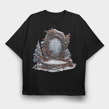 Winter Miracle Garden, Tricou Oversize Barbati (Unisex)