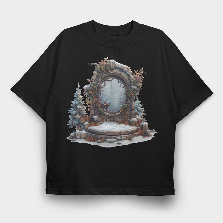 Winter Miracle Garden, Tricou Oversize Barbati (Unisex)